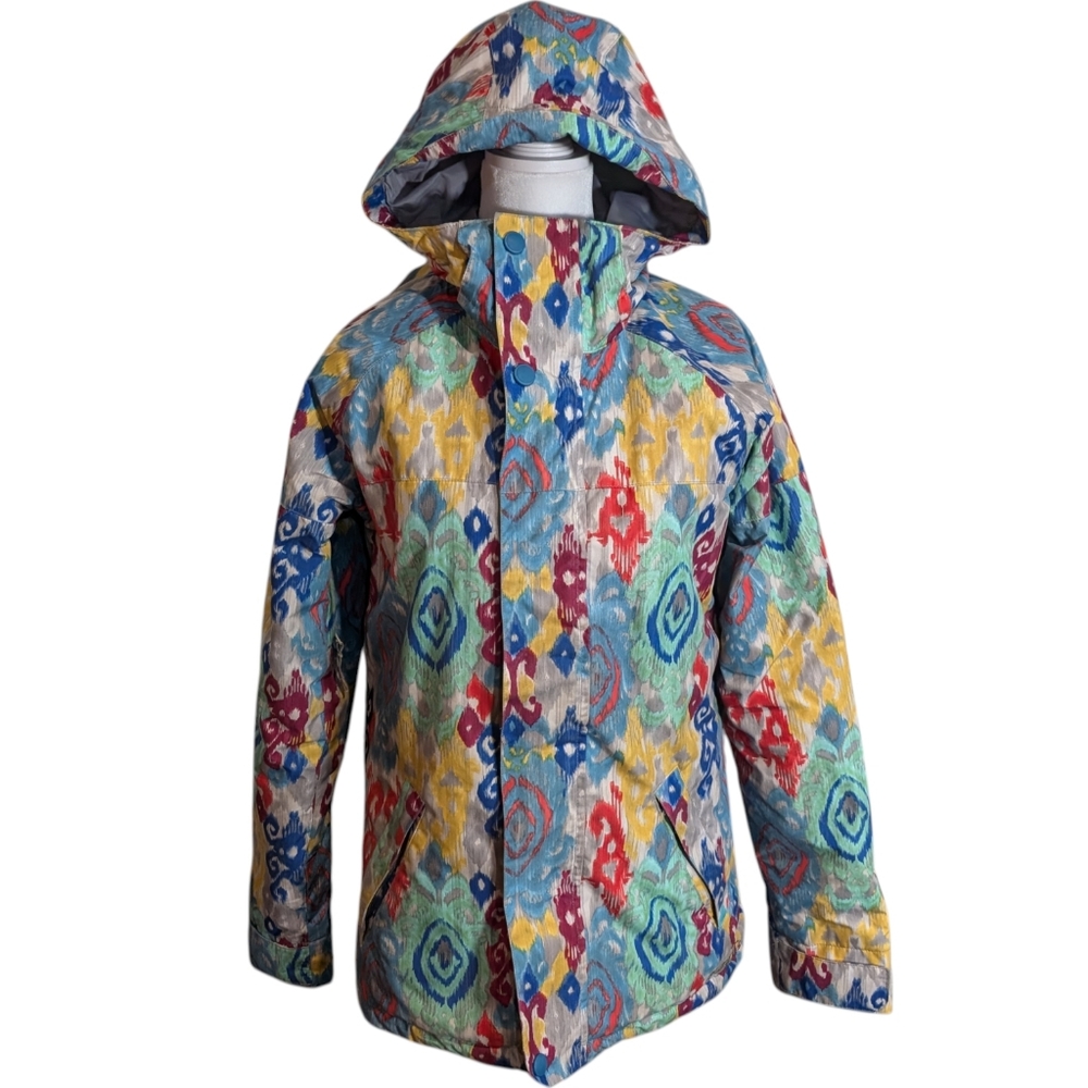Burton Dryride Women's Size Small Hooded Snowboarding Ski Winter Jacket MTN DEW